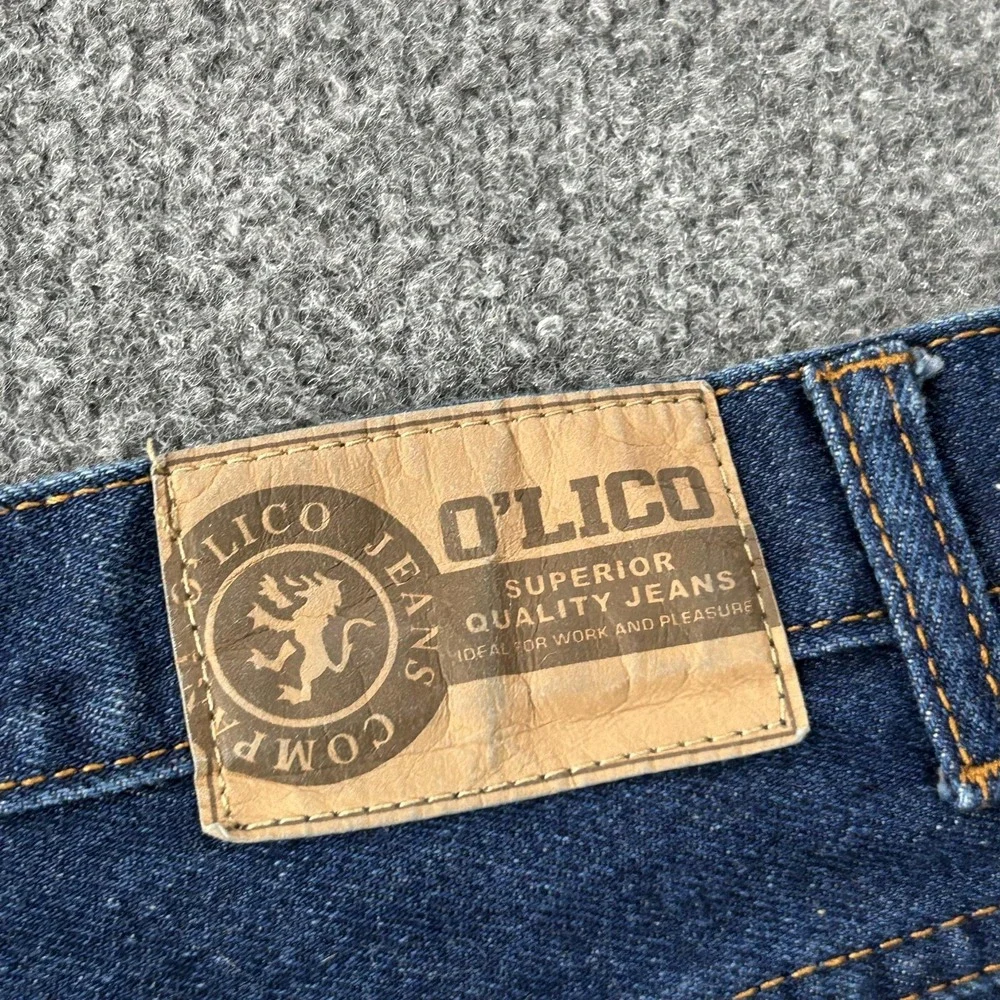 OLICO Shorts Mens 40 Blue Denim Jean‎ Relaxed Fit Jort 12 Inseam Carpenter Baggy